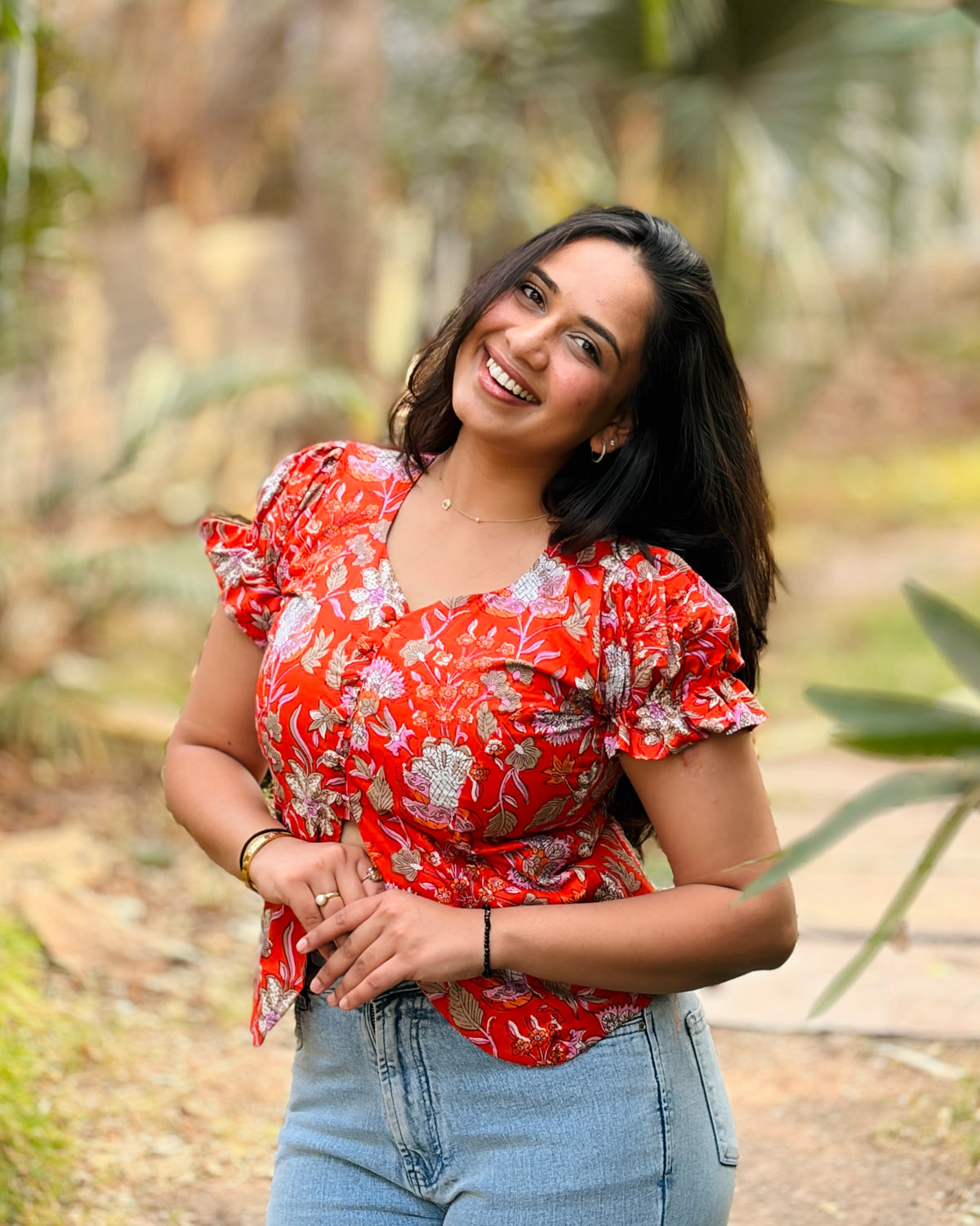 Scarlet Bloom Top
