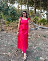 Flamingo Peplum Co-Ord Set