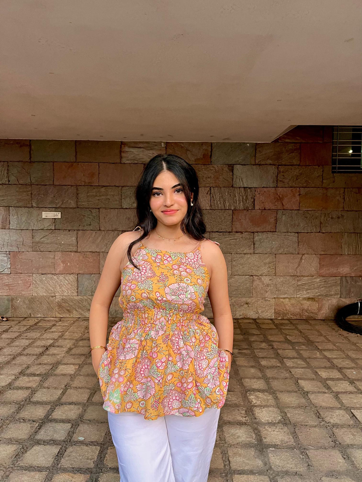 Amber Bloom Top