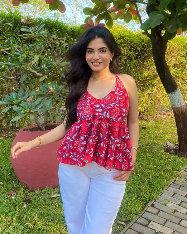 Rosy Petal Top