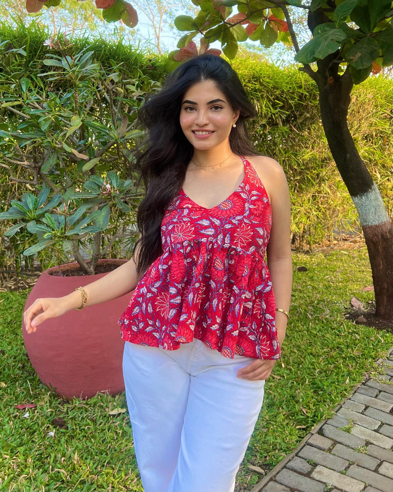 Rosy Petal Top