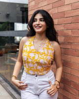 Marigold Halter Neck Top