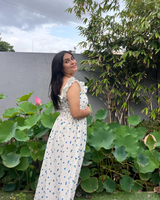 White Smocked Maxi Dress