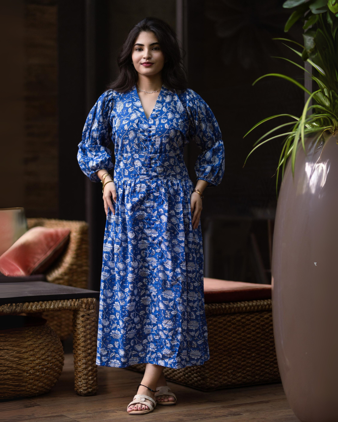 Indigo Blossom Dress